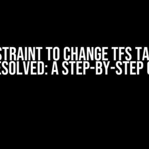 Add Constraint to Change TFS Task State to Resolved: A Step-by-Step Guide