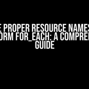Create Proper Resource Names Using Terraform for_each: A Comprehensive Guide